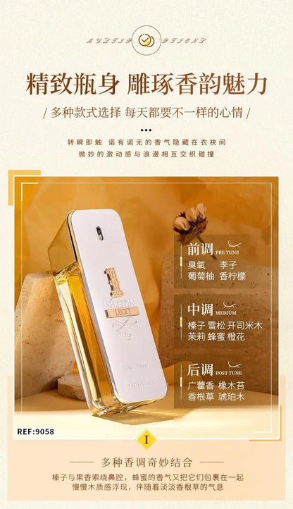 2024 New Soft Golden Millionaire Men'S Seductive Leather Notes Best Christmas Gifts for Men and Women 100ml