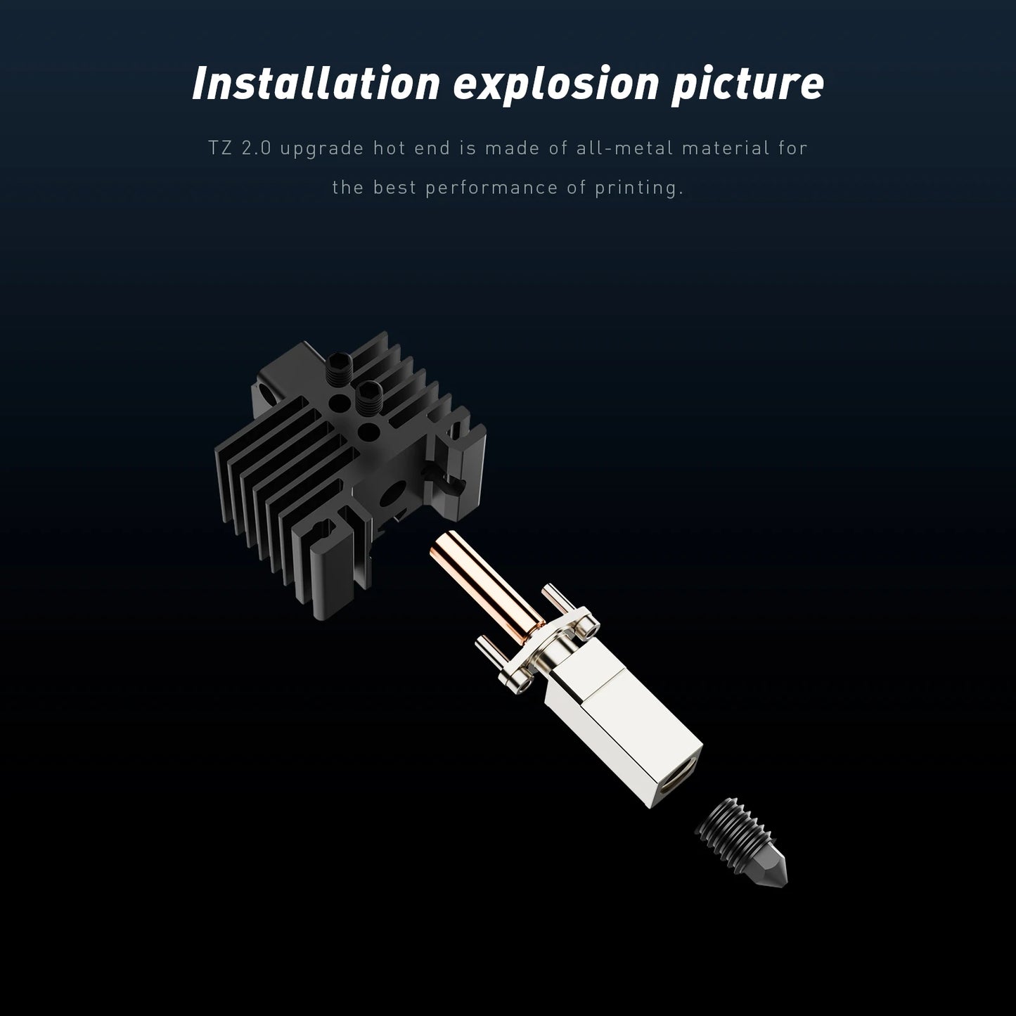 For Bambu Lab Hotend Upgrade 2.0 Version Cht nozzle bambulab Bi Metal Fit Bamboo Bambulabs X1 X1C P1P P1S hotend P1P Thermistor