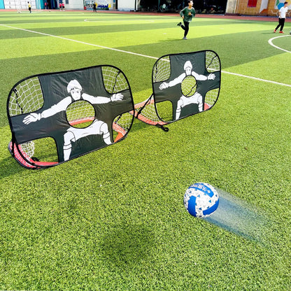 Foldable Football Goal Nylon Soccer Goal Kids and Adults Football Target Net for Playground Backyard Indoor Outdoor Training