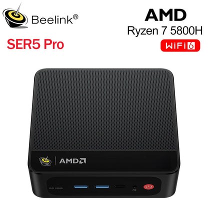 Beelink Mini PC SER5 Max AMD Ryzen 7 5800H DDR4 32G 500G NVME SSD SER6 Pro 7735HS DDR5 SER5 Pro 5700U 5560U Gaming Mini Computer